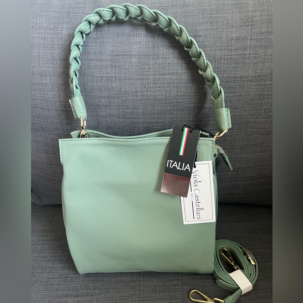 NWT VIOLA CASTELLANI CROSSBODY SHOULDER BAG SATCHEL LEATHER